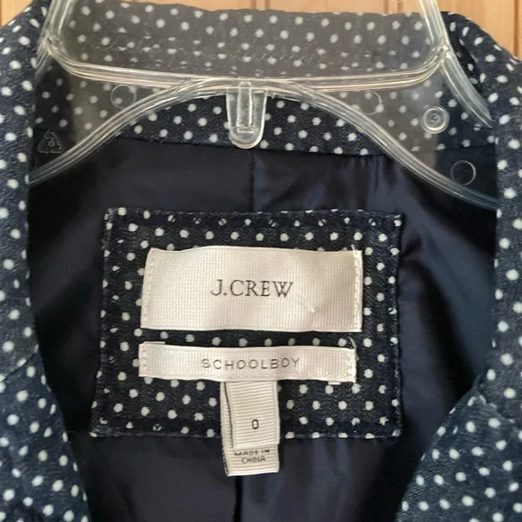 J Crew Schoolboy Polkadot Blazer size 0 - Picture 4 of 16